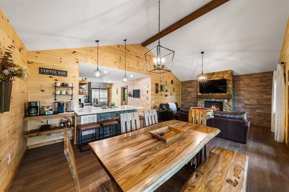 Dining table seating for 8-10 family members or friends 