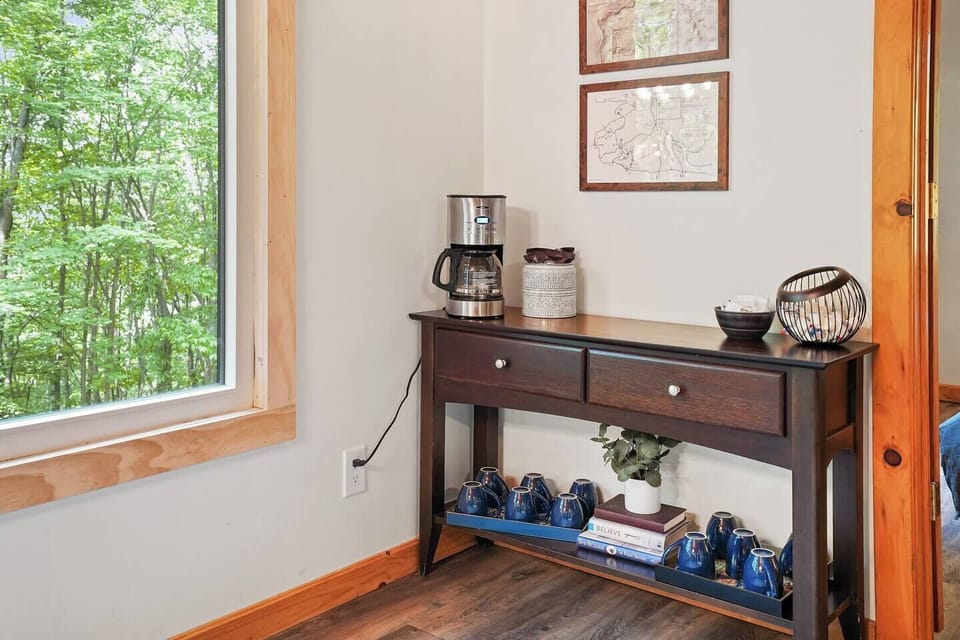 Wake up to your morning coffee at the coffee bar where Torke coffee filterpacks, sugar, and creamer are provided.  