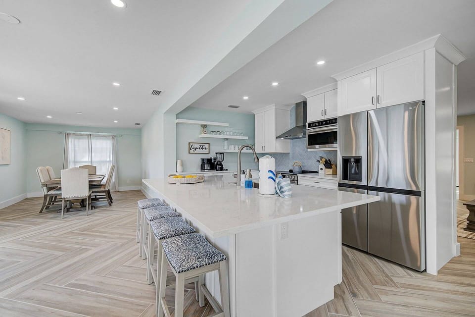 Modern kitchen fully stocked