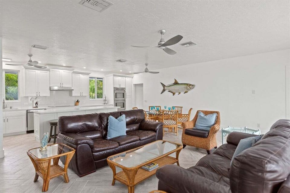 Comfortable seating and open design create the perfect setting for family and friends.