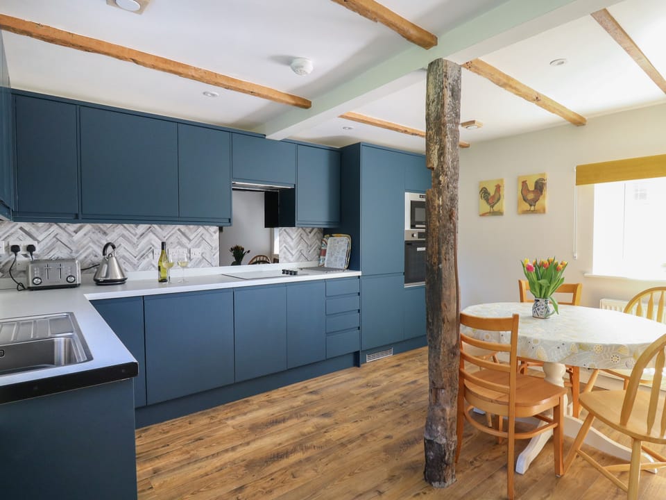 Fridge, dishwasher, electric kettle, toaster