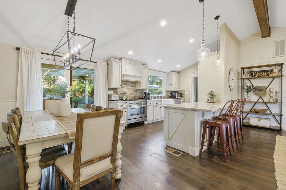 New furnishings and appointments throughout the home