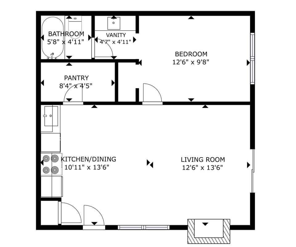 Condo, 1 Bedroom | Floor plan
