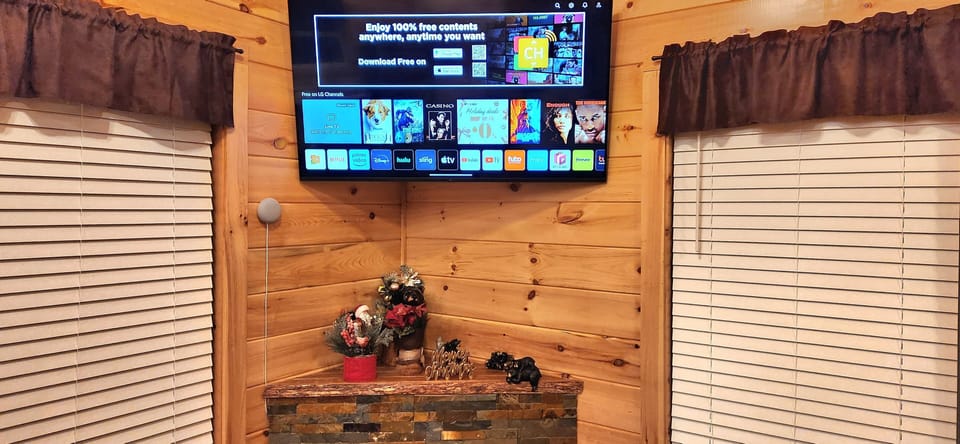 Main Room TV with free streaming apps