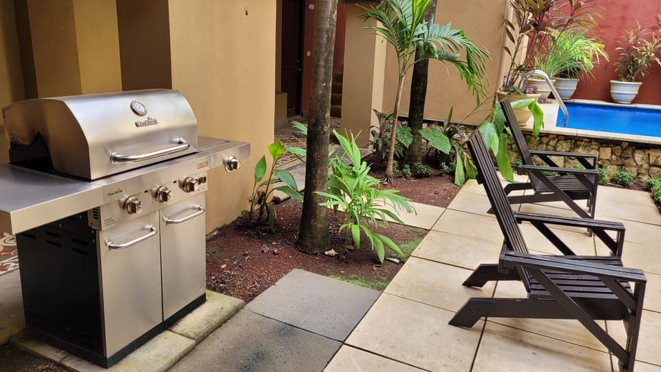 Shared courtyard with grill
