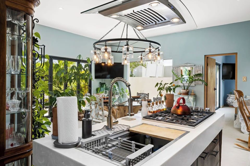 The interior of the home showcases an exceptional level of design and attention to detail. The decor is tastefully chosen, providing a sophisticated and inviting atmosphere for guests to enjoy during their stay.