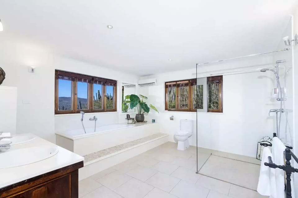 Maximum comfort and convenience are offered through three full relaxing bathrooms. All are stocked with fresh towels and abundant essential toiletries to ensure a carefree stay.