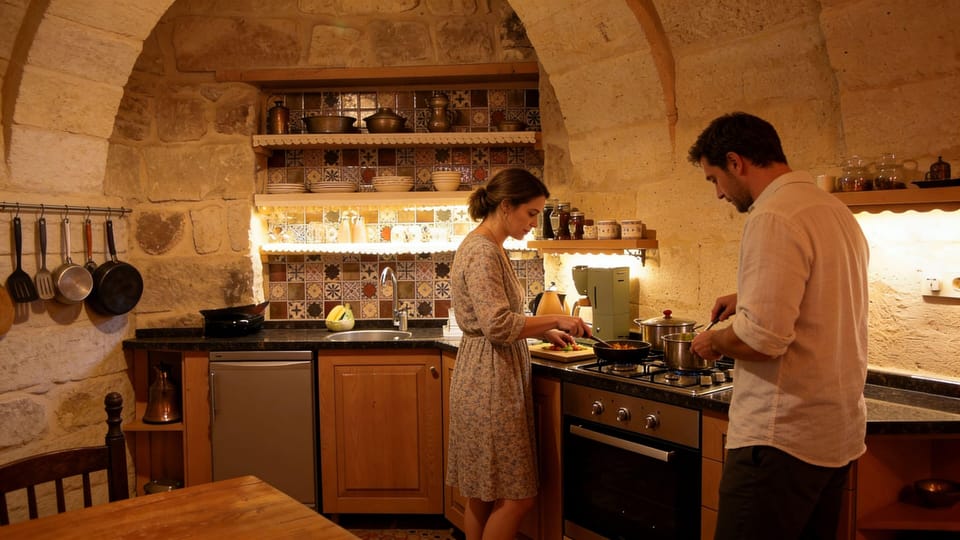 Cave Suite with Hammam | Private kitchen | Full-size fridge, oven, coffee/tea maker, cookware/dishes/utensils