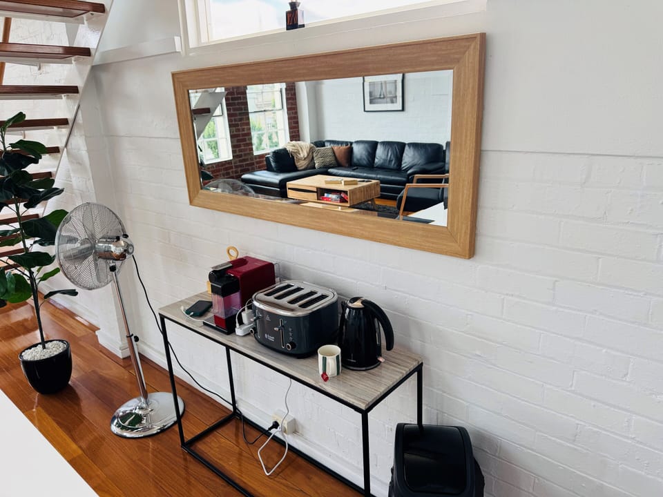 Breakfast bar and phone charging station