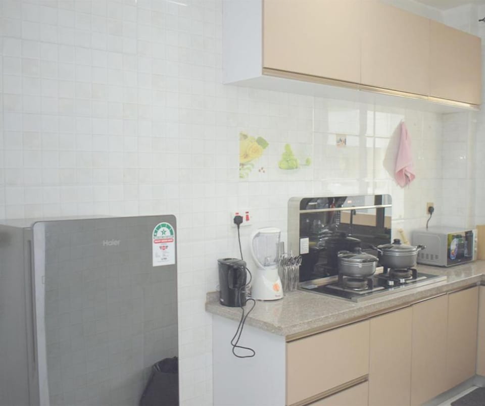 Deluxe Apartment | Private kitchen | Fridge, microwave