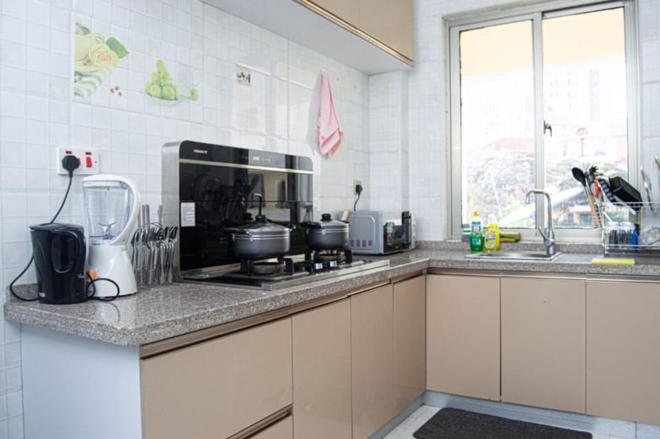 Deluxe Apartment | Private kitchen | Fridge, microwave