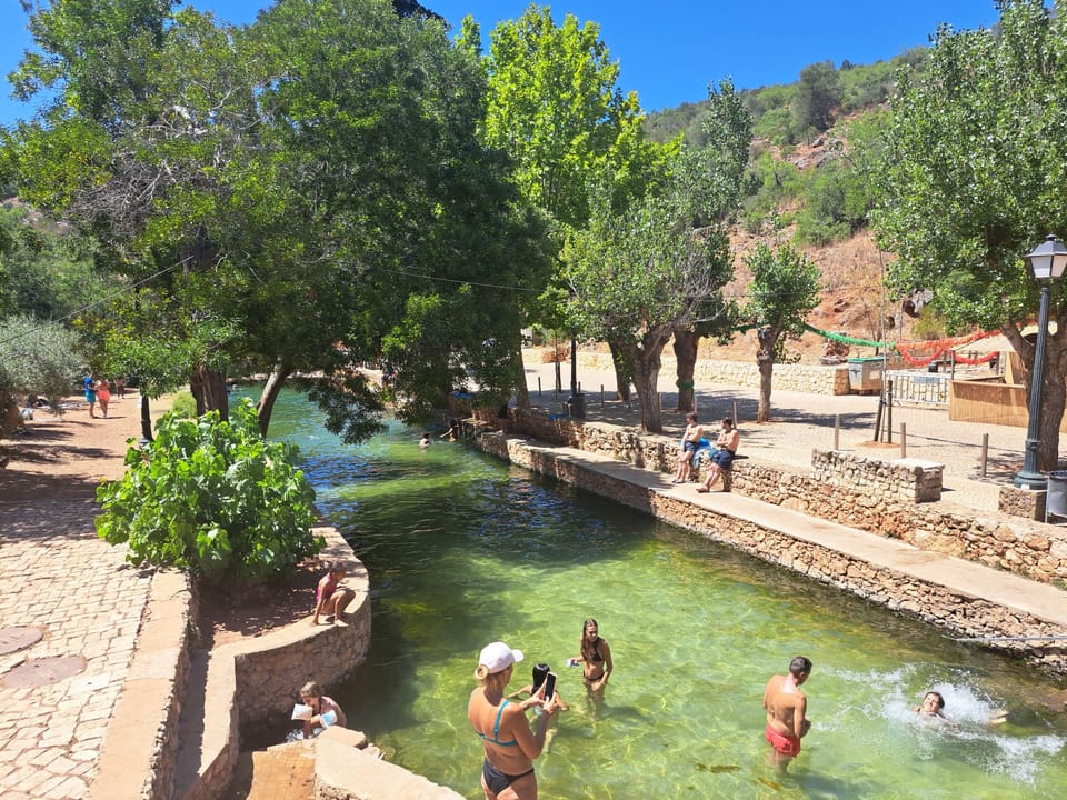 During the summer season, swim in the Beautiful fonte  at Alte.