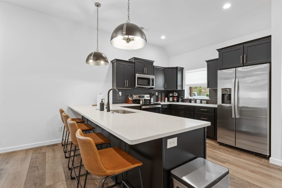 Whip up meals with ease and kickstart mornings at the coffee bar—your dream kitchen awaits.