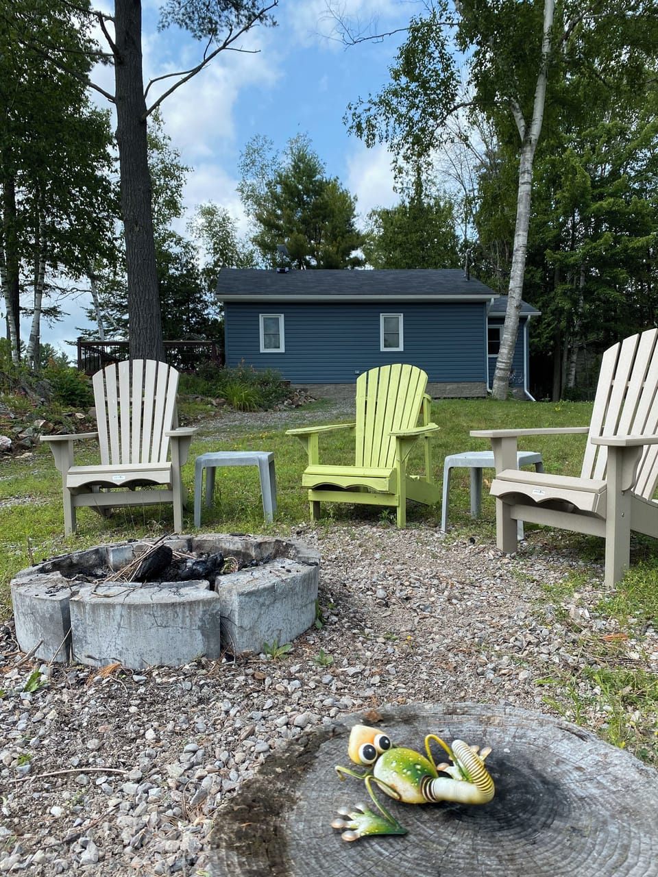 Front lawn and fire pit!