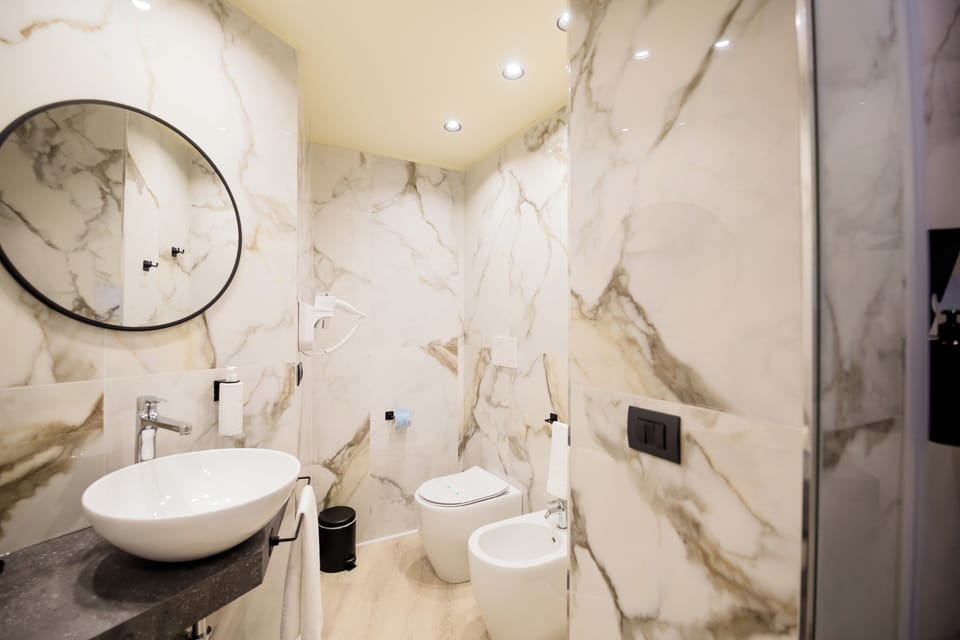 Shower, rainfall showerhead, hair dryer, bidet