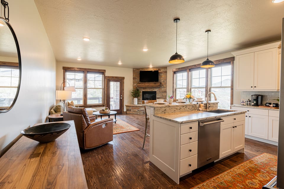 Great Room with a Smart TV and Gas Fireplace