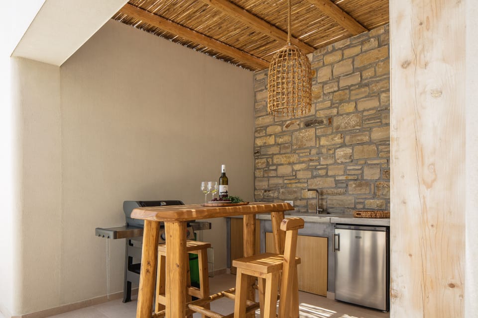 Gas BBQ and small fridge are available outdoors in a shaded area!