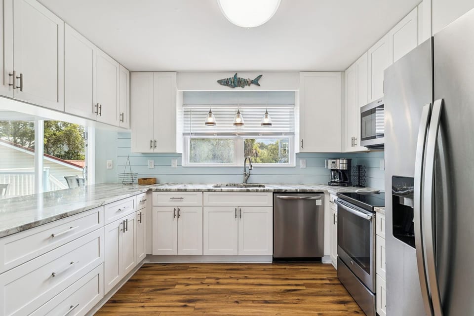 Spacious Kitchen Offering Stainless Steel Appliances