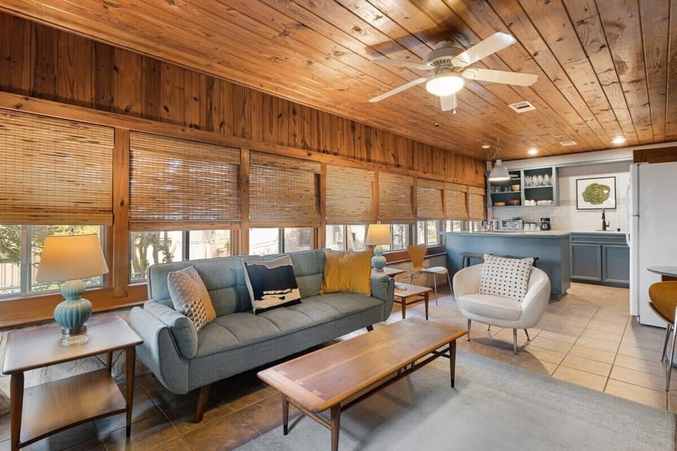 Open living room and kitchen