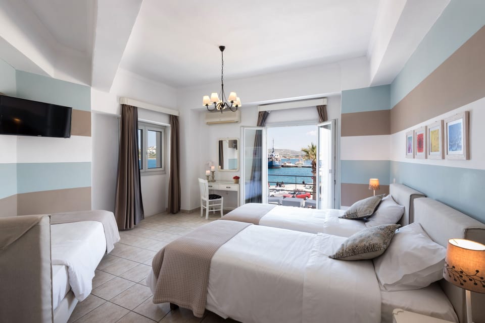 Triple Room, Sea View | Premium bedding, Tempur-Pedic beds, in-room safe, desk