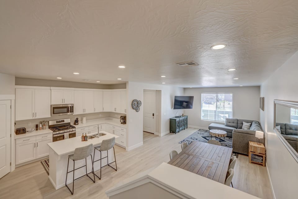 Living room Dining and Kitchen space