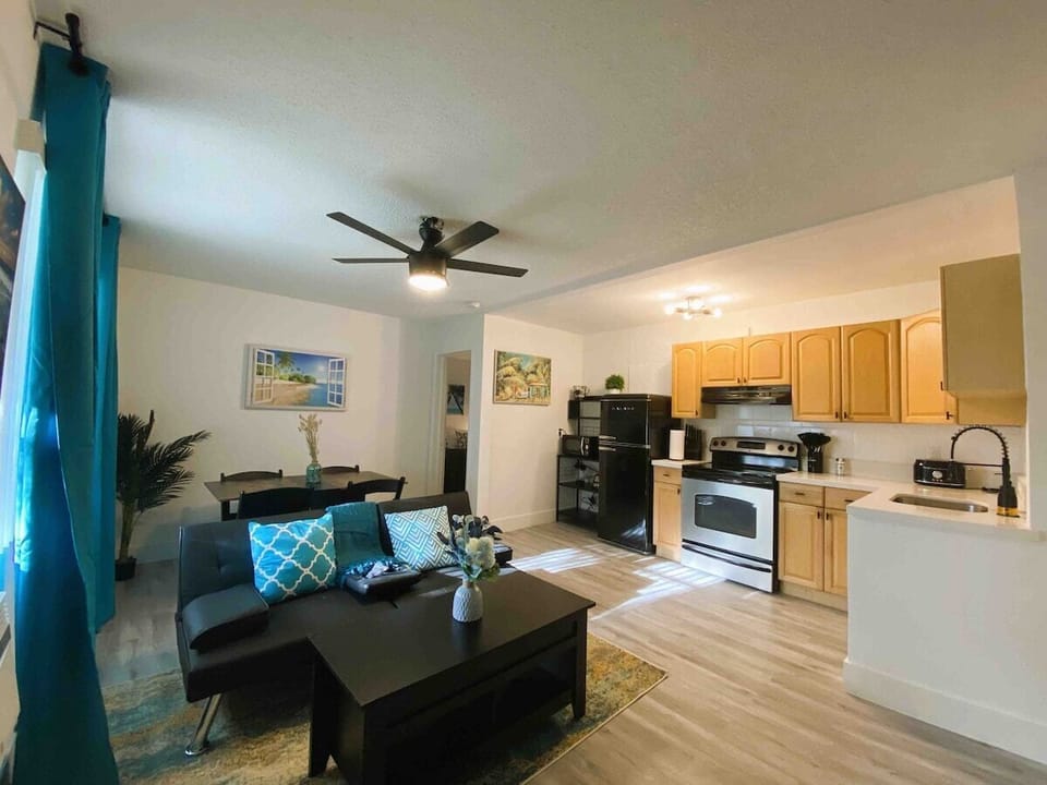 Experience open-concept living with our living room, dining, and kitchenette in one elegant space!