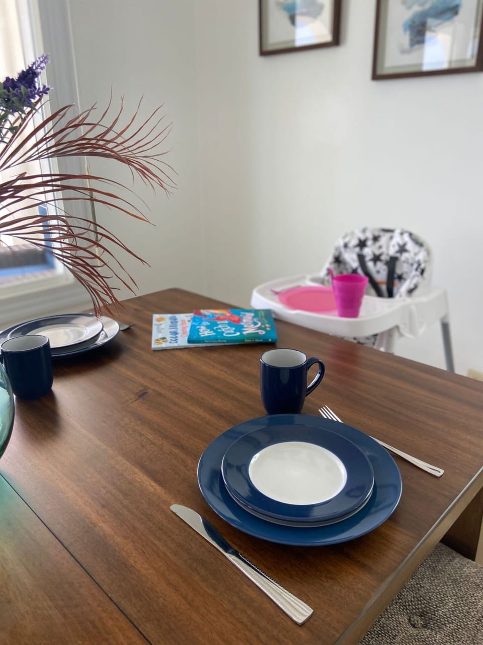 Serenity comes equipped with a baby chair, sippy cups and bowls
