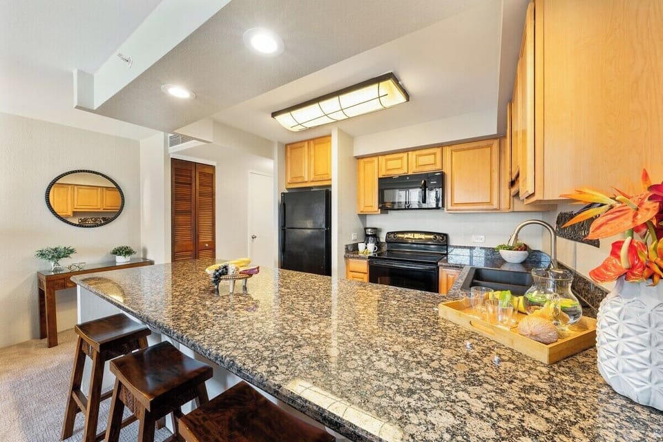 Three kitchen counter bar stools perfect for quick breakfast