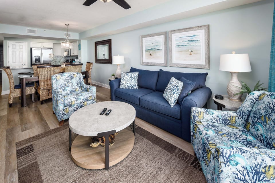 Living Room - Perfect place to relax after a day on the beach.