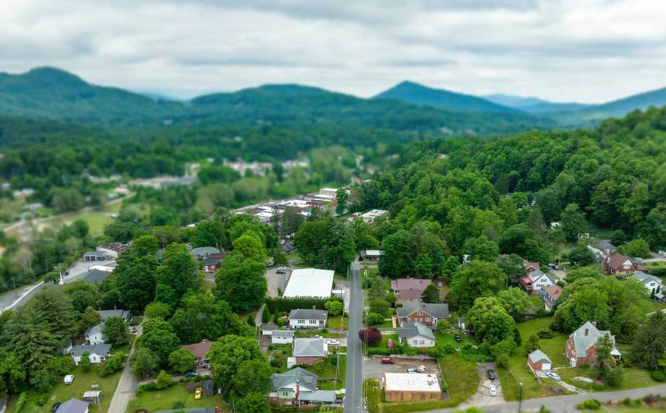Drone view from our street