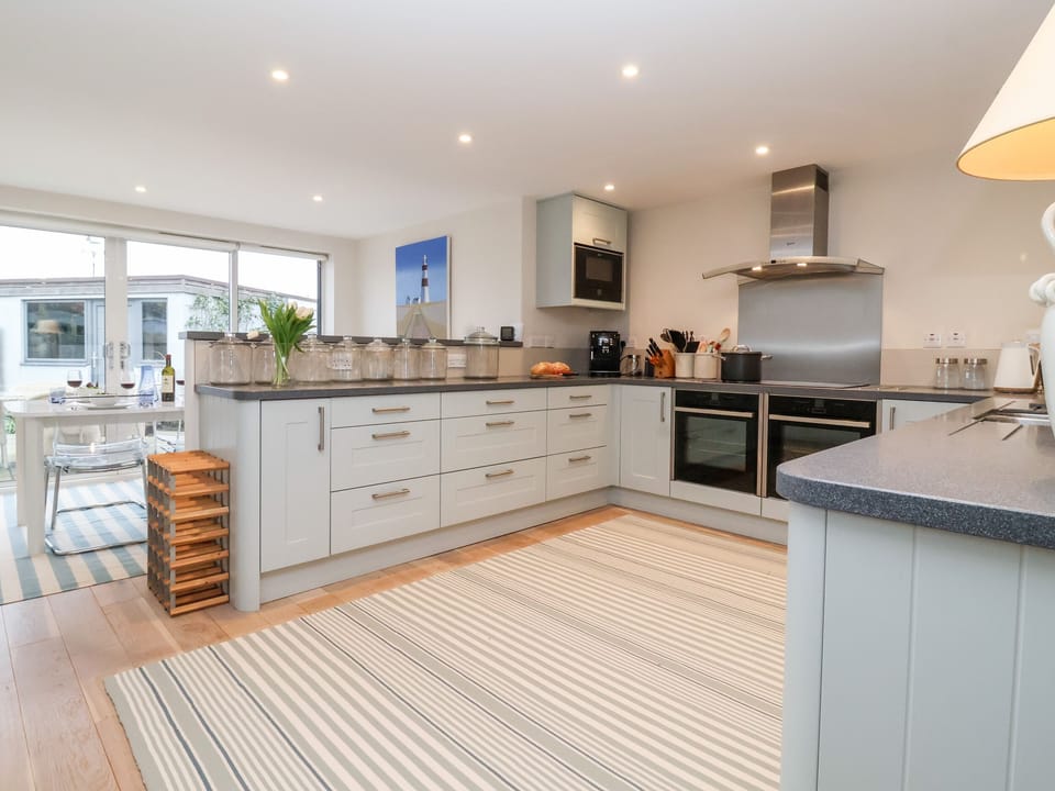 Fridge, dishwasher, electric kettle, toaster