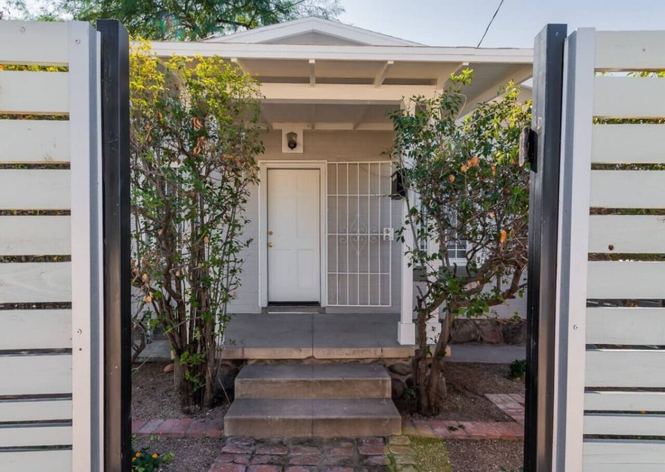 Front of house main access in courtyard