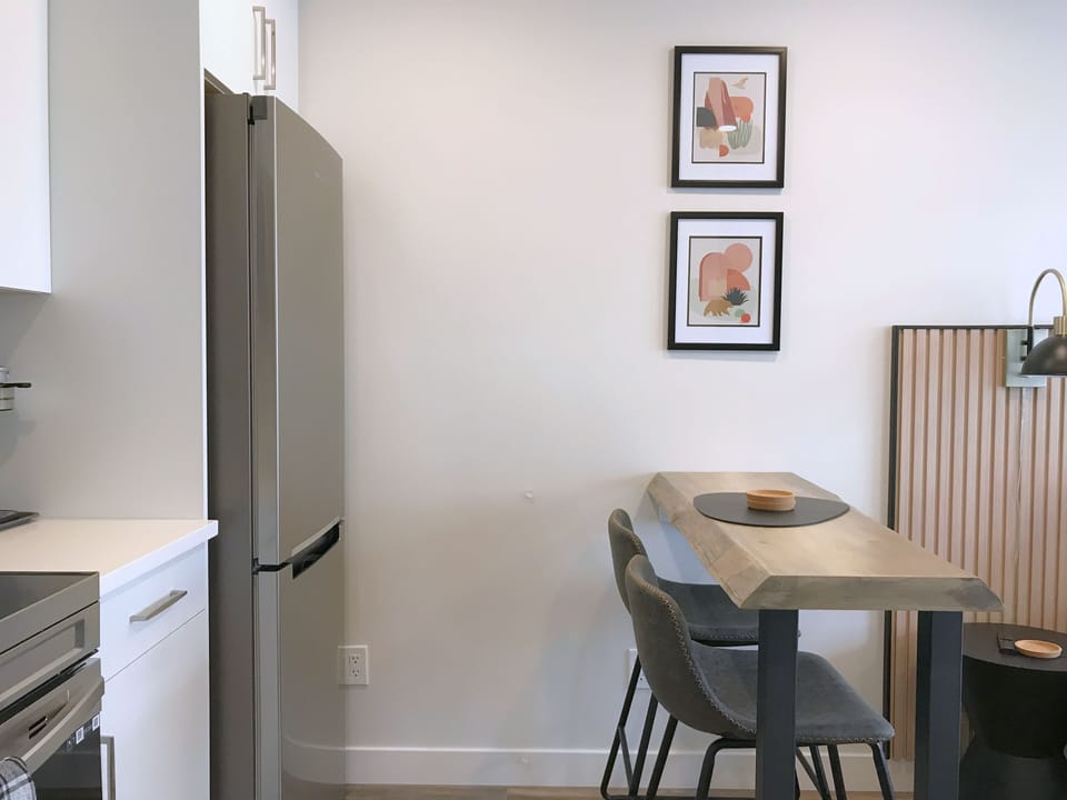 Counter-height dining table with seating for 2