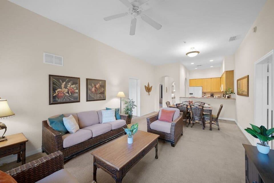 Living Room#Disney #Parks #kingdom #springs #CaribeCove #Apartment #Vacation #Rental #waterpark #Kissimmee #Orlando #universal #citywalk
