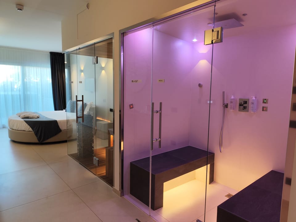 Sauna, hot tub, steam room