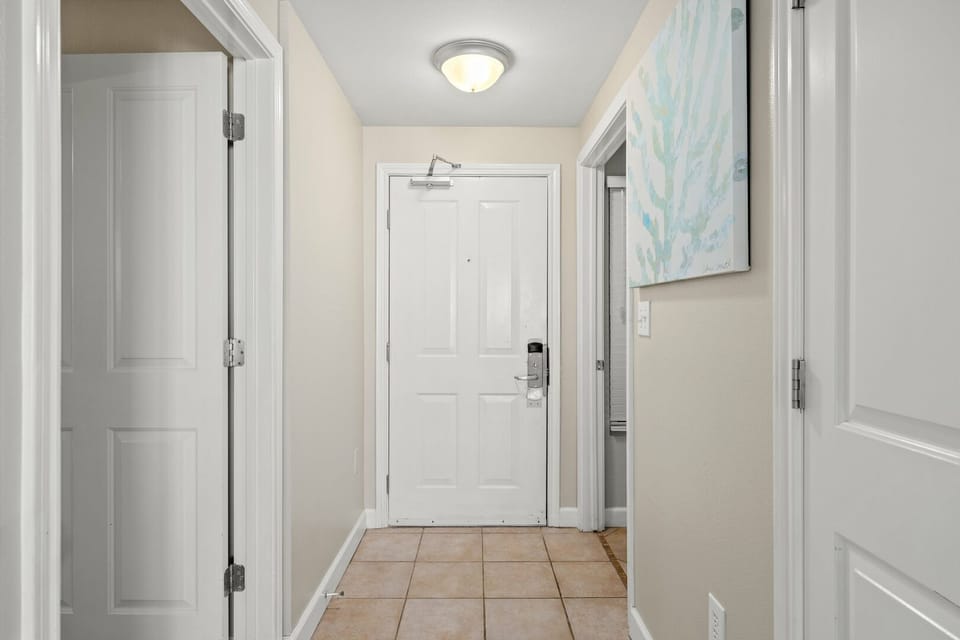 Entry Way - In-Unit Washer & Dryer • Private Laundry • Easy Beach Towel & Swimwear Care
