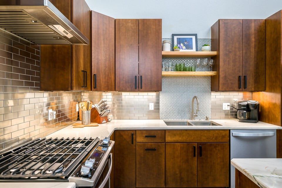 Spacious kitchen with tons of counter space