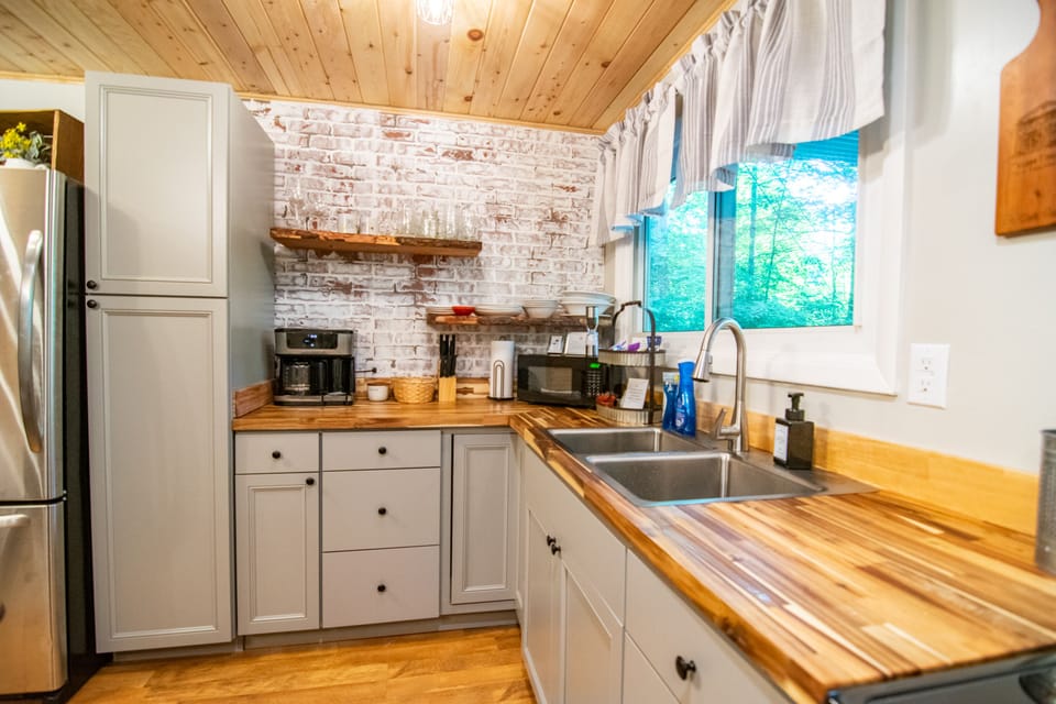 Fully stocked modern kitchen