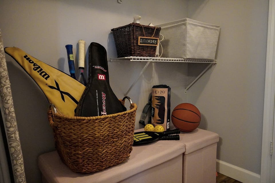 various sport equipment