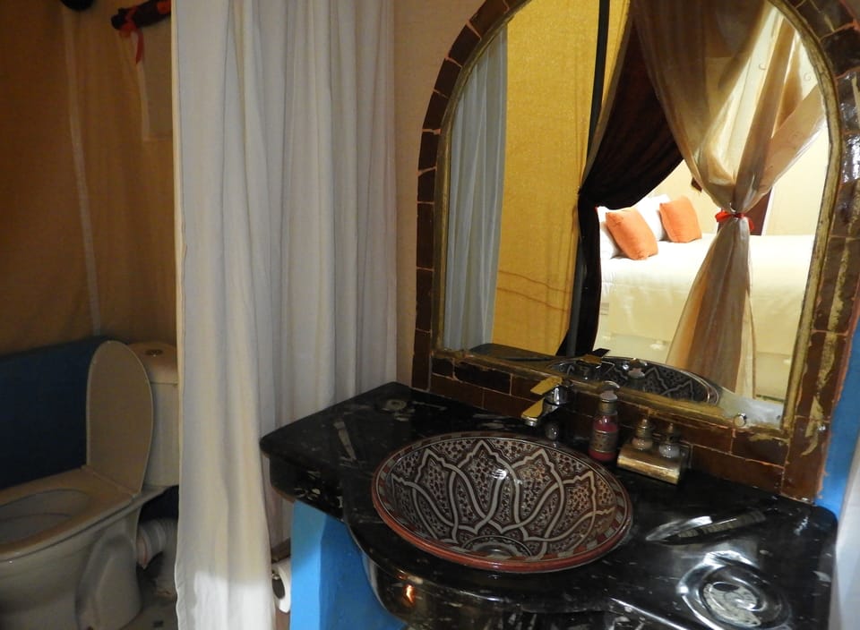 Royal Tent, Desert View | Bathroom | Towels, soap, shampoo, toilet paper