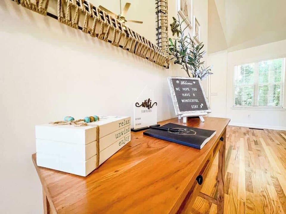 Welcome Table. Leave us a note about your stay!