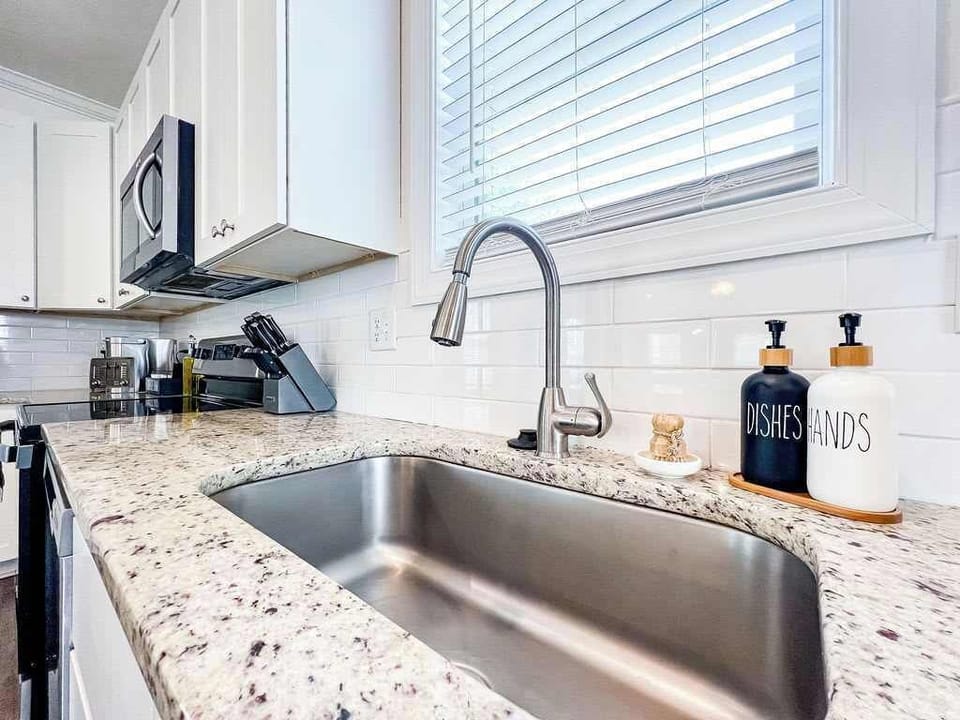 Kitchen sink and soaps