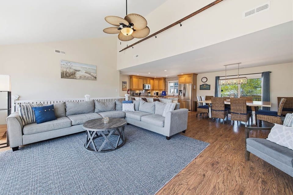 Top-Level Living Room with Deck Access