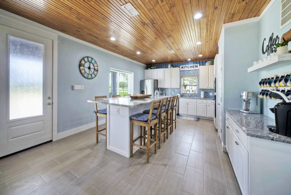 Ground Floor Main Kitchen and Huge Island with Seating