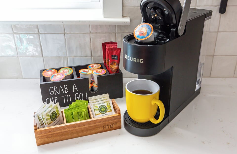 Coffee lovers, rejoice! Endless java delight at our fully stocked corner!