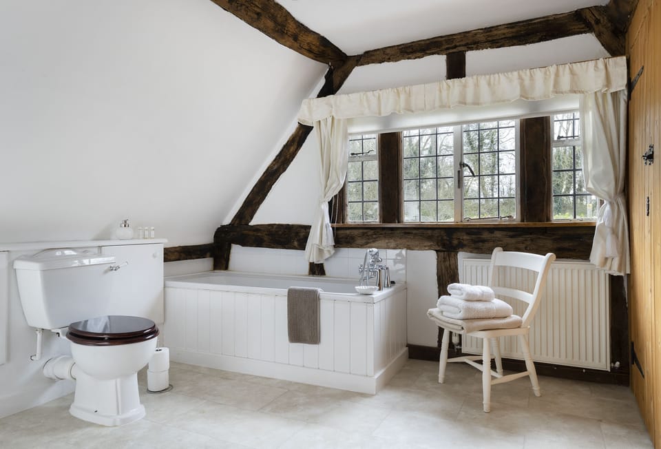 First floor:  The en-suite bathroom to bedroom one