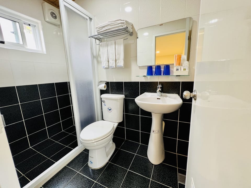Standard Quadruple Room | Bathroom | Shower, rainfall showerhead, hair dryer, slippers