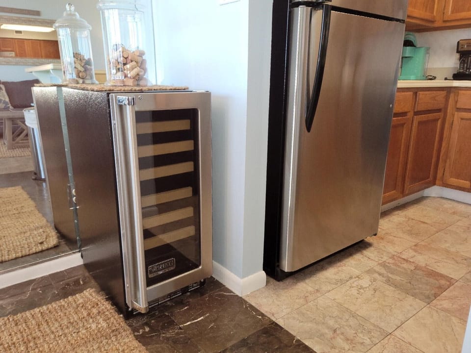 Don't let your wine get warm!  Make use of the wine fridge.