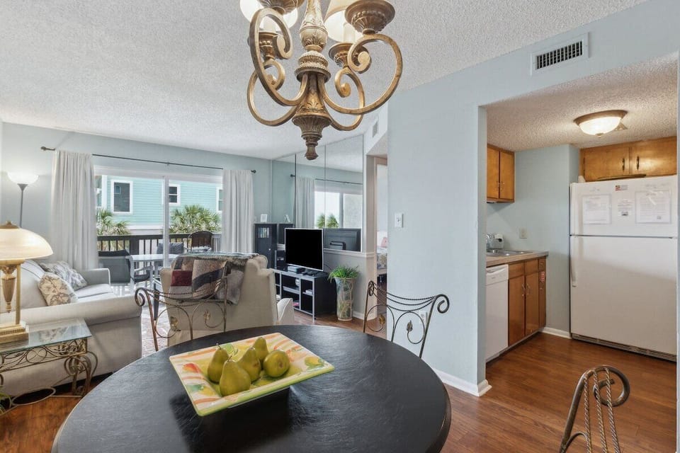 Coastal Dining Area at Down by the Sea, a beachfront Sand Dollar Villas vacation condo.