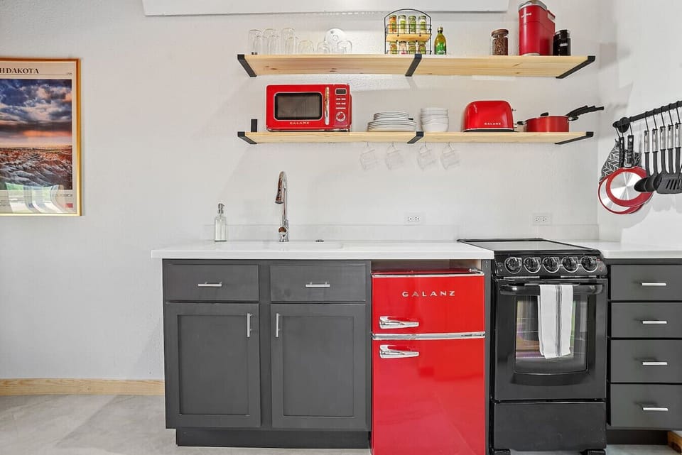Our fully stock kitchen makes mealtime so easy with cooking oil & basic spices, coffee maker..